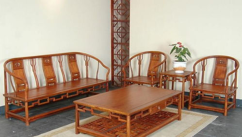 古典装饰客厅红木沙发效果图